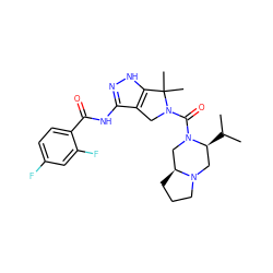 CC(C)[C@H]1CN2CCC[C@H]2CN1C(=O)N1Cc2c(NC(=O)c3ccc(F)cc3F)n[nH]c2C1(C)C ZINC000114182309