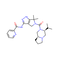 CC(C)[C@H]1CN2CCC[C@H]2CN1C(=O)N1Cc2c(NC(=O)c3ccccn3)n[nH]c2C1(C)C ZINC000114181217