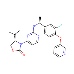 CC(C)[C@H]1COC(=O)N1c1ccnc(N[C@@H](C)c2ccc(Oc3cccnc3)c(F)c2)n1 ZINC000221129502