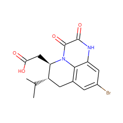 CC(C)[C@H]1Cc2cc(Br)cc3[nH]c(=O)c(=O)n(c23)[C@@H]1CC(=O)O ZINC000029311568