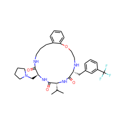 CC(C)[C@H]1NC(=O)[C@@H](Cc2cccc(C(F)(F)F)c2)NCCOc2ccccc2CCCNC(=O)[C@H](CN2CCCC2)NC1=O ZINC000028823468