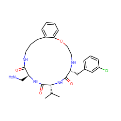 CC(C)[C@H]1NC(=O)[C@@H](Cc2cccc(Cl)c2)NCCOc2ccccc2CCCNC(=O)[C@H](CN)NC1=O ZINC000028823448