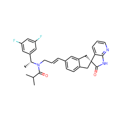 CC(C)C(=O)N(C/C=C/c1ccc2c(c1)C[C@@]1(C2)C(=O)Nc2ncccc21)[C@H](C)c1cc(F)cc(F)c1 ZINC000103234775