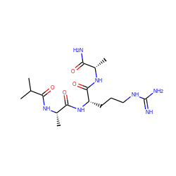 CC(C)C(=O)N[C@@H](C)C(=O)N[C@@H](CCCNC(=N)N)C(=O)N[C@@H](C)C(N)=O ZINC000149756385