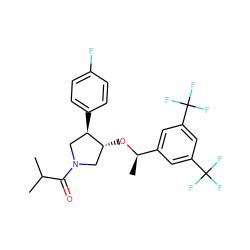 CC(C)C(=O)N1C[C@@H](O[C@H](C)c2cc(C(F)(F)F)cc(C(F)(F)F)c2)[C@H](c2ccc(F)cc2)C1 ZINC000028961463