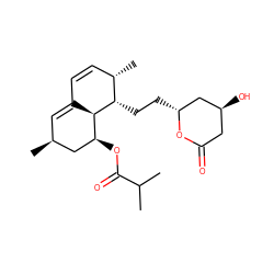 CC(C)C(=O)O[C@H]1C[C@@H](C)C=C2C=C[C@H](C)[C@H](CC[C@@H]3C[C@@H](O)CC(=O)O3)[C@H]21 ZINC000027981082