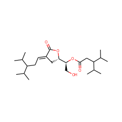 CC(C)C(C/C=C1\C[C@@H]([C@H](CO)OC(=O)CC(C(C)C)C(C)C)OC1=O)C(C)C ZINC000013812921