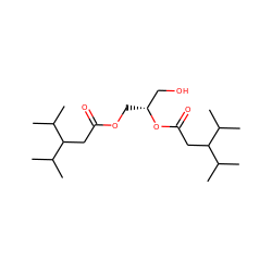 CC(C)C(CC(=O)OC[C@H](CO)OC(=O)CC(C(C)C)C(C)C)C(C)C ZINC000013517848