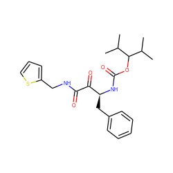 CC(C)C(OC(=O)N[C@@H](Cc1ccccc1)C(=O)C(=O)NCc1cccs1)C(C)C ZINC000013559107