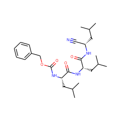 CC(C)C[C@@H](C#N)NC(=O)[C@H](CC(C)C)NC(=O)[C@H](CC(C)C)NC(=O)OCc1ccccc1 ZINC000013687105