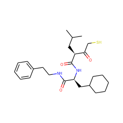 CC(C)C[C@@H](C(=O)CS)C(=O)N[C@@H](CC1CCCCC1)C(=O)NCCc1ccccc1 ZINC000034580495