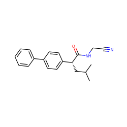 CC(C)C[C@@H](C(=O)NCC#N)c1ccc(-c2ccccc2)cc1 ZINC000013525553