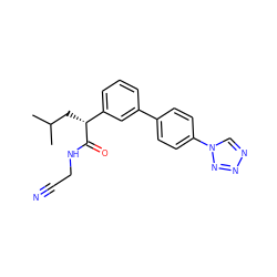 CC(C)C[C@@H](C(=O)NCC#N)c1cccc(-c2ccc(-n3cnnn3)cc2)c1 ZINC000027196492