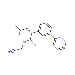 CC(C)C[C@@H](C(=O)NCC#N)c1cccc(-c2ccccn2)c1 ZINC000013525628