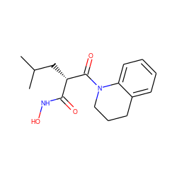 CC(C)C[C@@H](C(=O)NO)C(=O)N1CCCc2ccccc21 ZINC000036350350