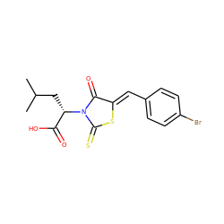 CC(C)C[C@@H](C(=O)O)N1C(=O)/C(=C/c2ccc(Br)cc2)SC1=S ZINC000005371954