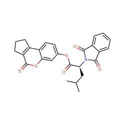 CC(C)C[C@@H](C(=O)Oc1ccc2c3c(c(=O)oc2c1)CCC3)N1C(=O)c2ccccc2C1=O ZINC000000943438