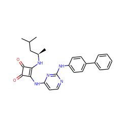 CC(C)C[C@@H](C)Nc1c(Nc2ccnc(Nc3ccc(-c4ccccc4)cc3)n2)c(=O)c1=O ZINC000101595842