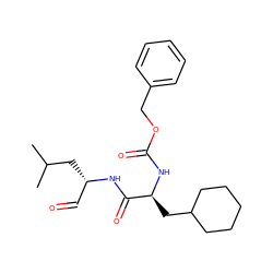 CC(C)C[C@@H](C=O)NC(=O)[C@H](CC1CCCCC1)NC(=O)OCc1ccccc1 ZINC000027618725