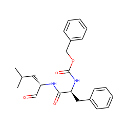 CC(C)C[C@@H](C=O)NC(=O)[C@H](Cc1ccccc1)NC(=O)OCc1ccccc1 ZINC000027625138