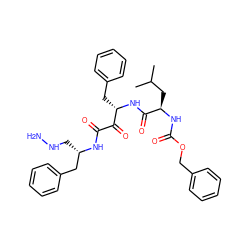 CC(C)C[C@@H](NC(=O)OCc1ccccc1)C(=O)N[C@@H](Cc1ccccc1)C(=O)C(=O)N[C@@H](CNN)Cc1ccccc1 ZINC000028104488