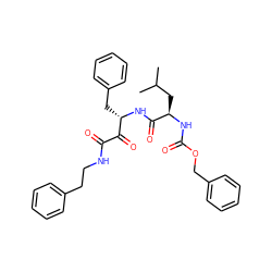 CC(C)C[C@@H](NC(=O)OCc1ccccc1)C(=O)N[C@@H](Cc1ccccc1)C(=O)C(=O)NCCc1ccccc1 ZINC000027103448