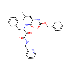 CC(C)C[C@@H](NC(=O)OCc1ccccc1)C(=O)N[C@@H](Cc1ccccc1)C(=O)C(=O)NCc1ccccn1 ZINC000027328352