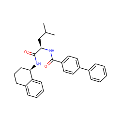 CC(C)C[C@@H](NC(=O)c1ccc(-c2ccccc2)cc1)C(=O)N[C@@H]1CCCc2ccccc21 ZINC000148728343