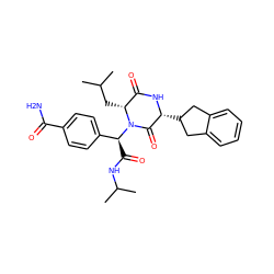 CC(C)C[C@@H]1C(=O)N[C@H](C2Cc3ccccc3C2)C(=O)N1[C@@H](C(=O)NC(C)C)c1ccc(C(N)=O)cc1 ZINC000013674891