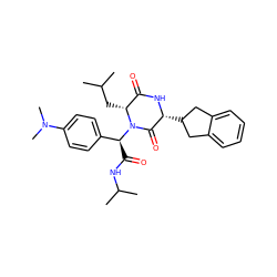 CC(C)C[C@@H]1C(=O)N[C@H](C2Cc3ccccc3C2)C(=O)N1[C@@H](C(=O)NC(C)C)c1ccc(N(C)C)cc1 ZINC000013674890