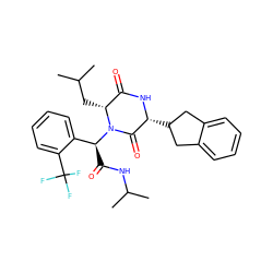 CC(C)C[C@@H]1C(=O)N[C@H](C2Cc3ccccc3C2)C(=O)N1[C@@H](C(=O)NC(C)C)c1ccccc1C(F)(F)F ZINC000084652782