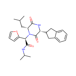 CC(C)C[C@@H]1C(=O)N[C@H](C2Cc3ccccc3C2)C(=O)N1[C@@H](C(=O)NC(C)C)c1ccco1 ZINC000029130689