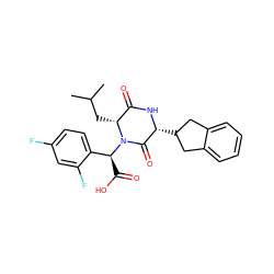 CC(C)C[C@@H]1C(=O)N[C@H](C2Cc3ccccc3C2)C(=O)N1[C@@H](C(=O)O)c1ccc(F)cc1F ZINC000035880023