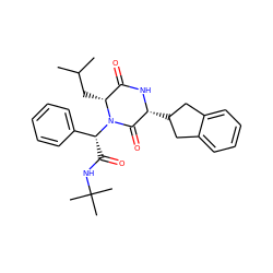 CC(C)C[C@@H]1C(=O)N[C@H](C2Cc3ccccc3C2)C(=O)N1[C@H](C(=O)NC(C)(C)C)c1ccccc1 ZINC000013674908