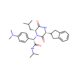 CC(C)C[C@@H]1C(=O)N[C@H](C2Cc3ccccc3C2)C(=O)N1[C@H](C(=O)NC(C)C)c1ccc(N(C)C)cc1 ZINC000013674905