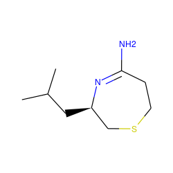 CC(C)C[C@@H]1CSCCC(N)=N1 ZINC000028396007