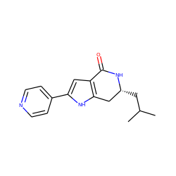 CC(C)C[C@@H]1Cc2[nH]c(-c3ccncc3)cc2C(=O)N1 ZINC000040976439