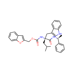 CC(C)C[C@](Cc1c[nH]c2ccccc12)(NC(=O)OCc1cc2ccccc2o1)C(=O)N[C@@H](C)c1ccccc1 ZINC000003936119