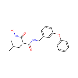 CC(C)C[C@H](C(=O)NO)C(=O)NCc1cccc(Oc2ccccc2)c1 ZINC000035269784