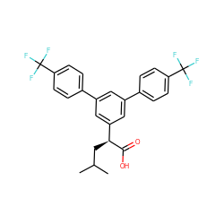 CC(C)C[C@H](C(=O)O)c1cc(-c2ccc(C(F)(F)F)cc2)cc(-c2ccc(C(F)(F)F)cc2)c1 ZINC000072315512