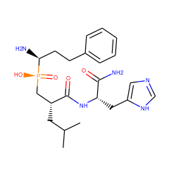 CC(C)C[C@H](C[P@](=O)(O)[C@@H](N)CCc1ccccc1)C(=O)N[C@@H](Cc1cnc[nH]1)C(N)=O ZINC001772637444