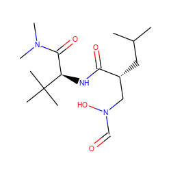 CC(C)C[C@H](CN(O)C=O)C(=O)N[C@H](C(=O)N(C)C)C(C)(C)C ZINC000013536992