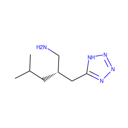 CC(C)C[C@H](CN)Cc1nnn[nH]1 ZINC000013913688