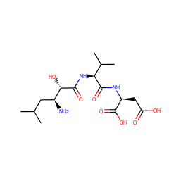 CC(C)C[C@H](N)[C@H](O)C(=O)N[C@H](C(=O)N[C@@H](CC(=O)O)C(=O)O)C(C)C ZINC000027421846