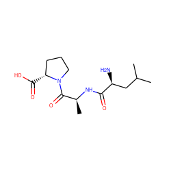 CC(C)C[C@H](N)C(=O)N[C@@H](C)C(=O)N1CCC[C@H]1C(=O)O ZINC000004899562