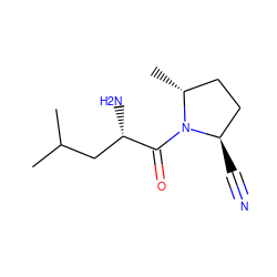 CC(C)C[C@H](N)C(=O)N1[C@H](C#N)CC[C@H]1C ZINC000036310897