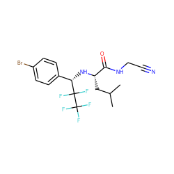 CC(C)C[C@H](N[C@@H](c1ccc(Br)cc1)C(F)(F)C(F)(F)F)C(=O)NCC#N ZINC000028526320