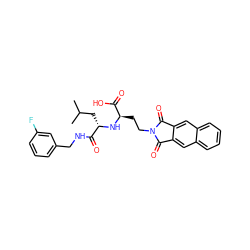 CC(C)C[C@H](N[C@H](CCN1C(=O)c2cc3ccccc3cc2C1=O)C(=O)O)C(=O)NCc1cccc(F)c1 ZINC000013734713