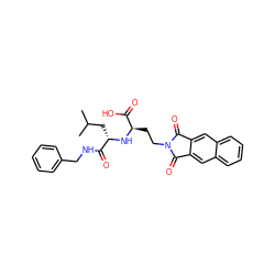 CC(C)C[C@H](N[C@H](CCN1C(=O)c2cc3ccccc3cc2C1=O)C(=O)O)C(=O)NCc1ccccc1 ZINC000013734707