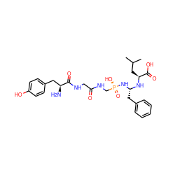 CC(C)C[C@H](N[C@H](Cc1ccccc1)N[P@](=O)(O)CNC(=O)CNC(=O)[C@@H](N)Cc1ccc(O)cc1)C(=O)O ZINC000028224509